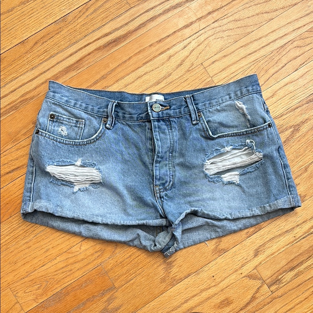 Amuse Society Blue Denim Shorts